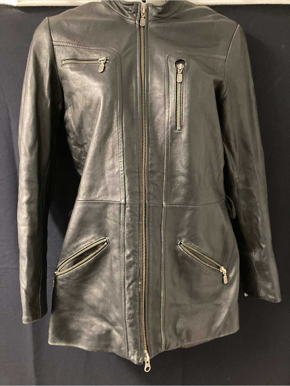 Danier Genuine Leather Black Moto Jacket Women’s